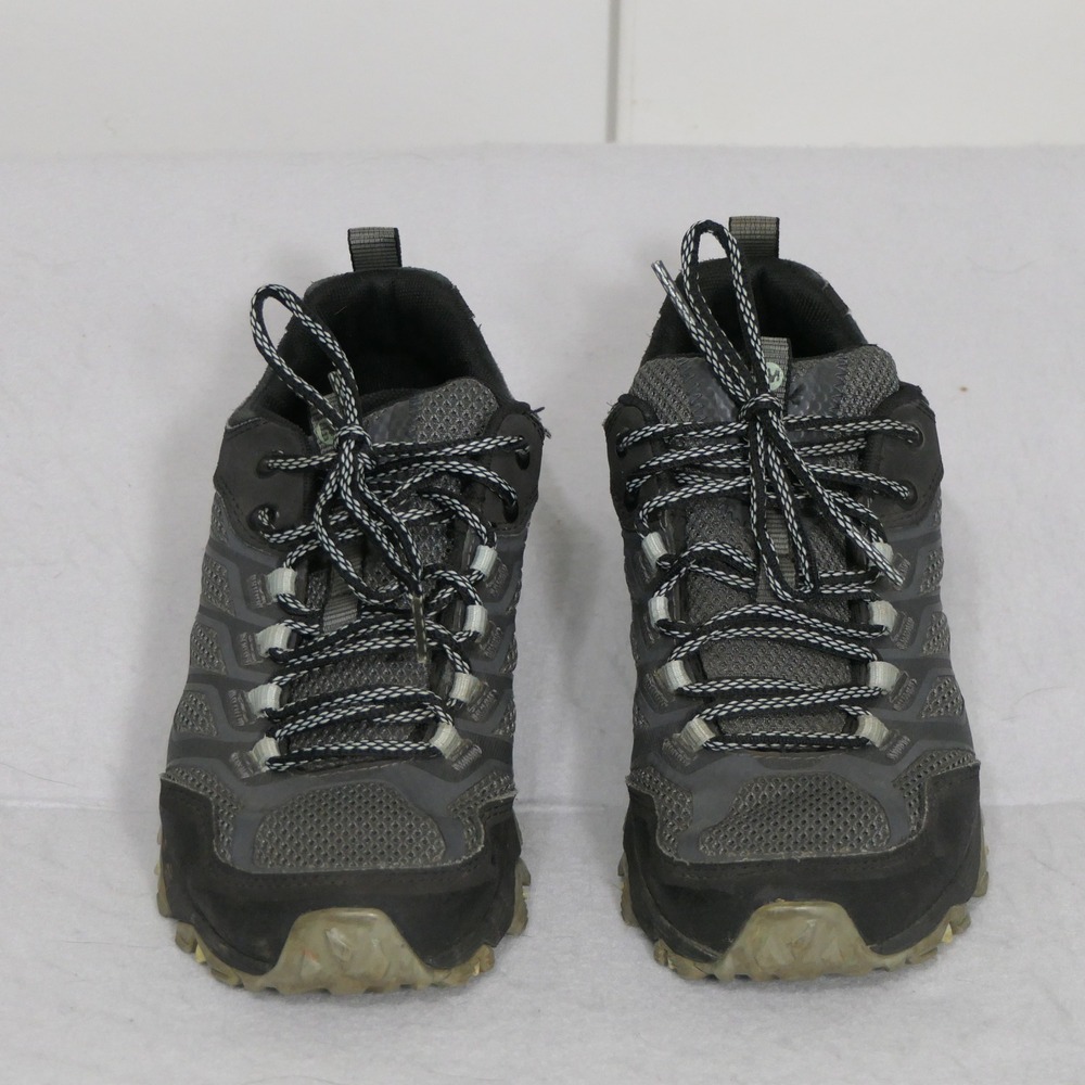 Merrell Womens Moab FST Hiking Shoes 7.5 Black Grey J37176 Trail Outdoor Rugged